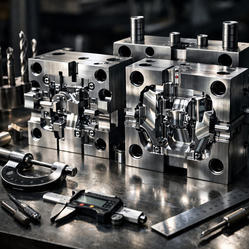 Precision injection mold in steel