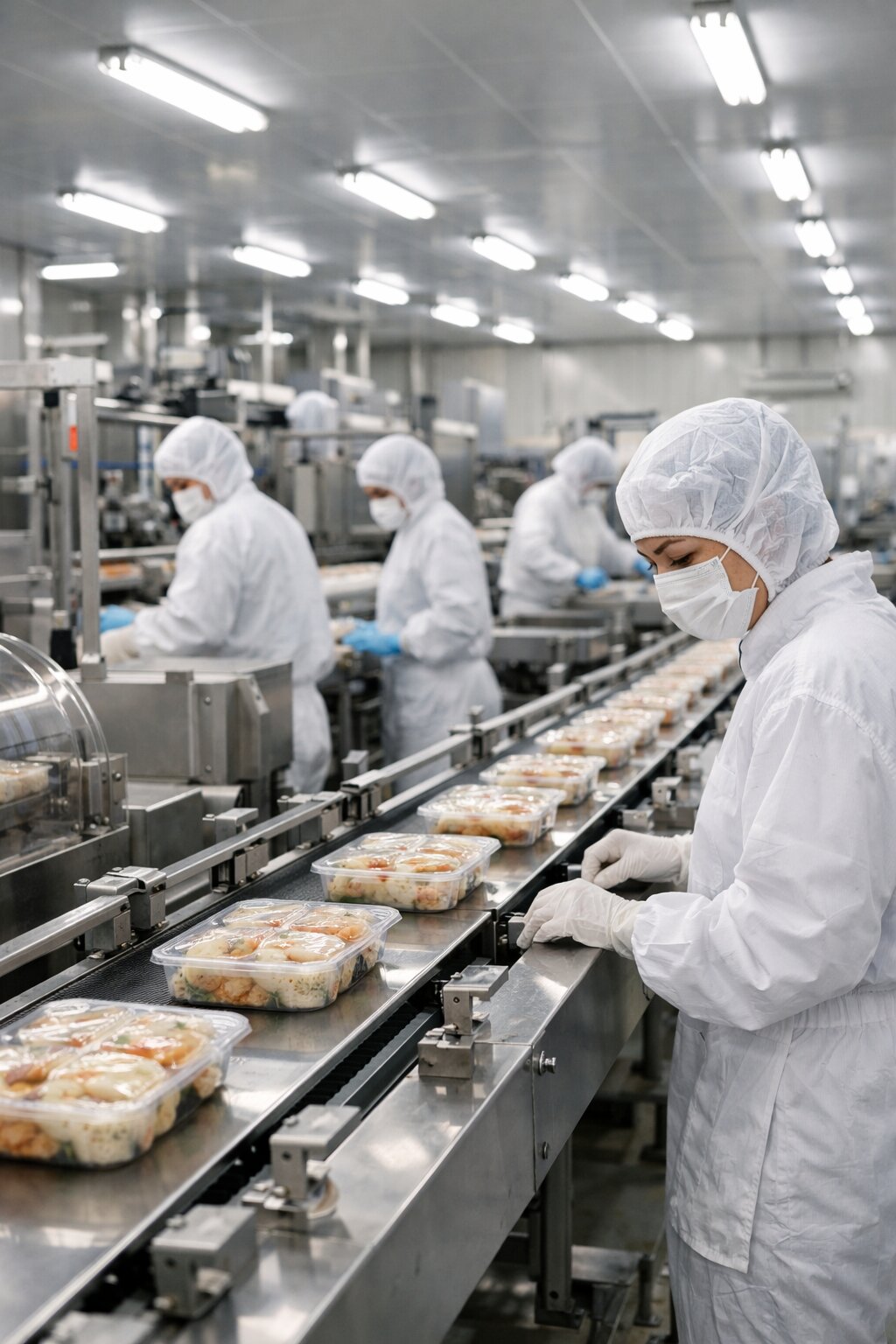 Automated filling line for food and cosmetic products