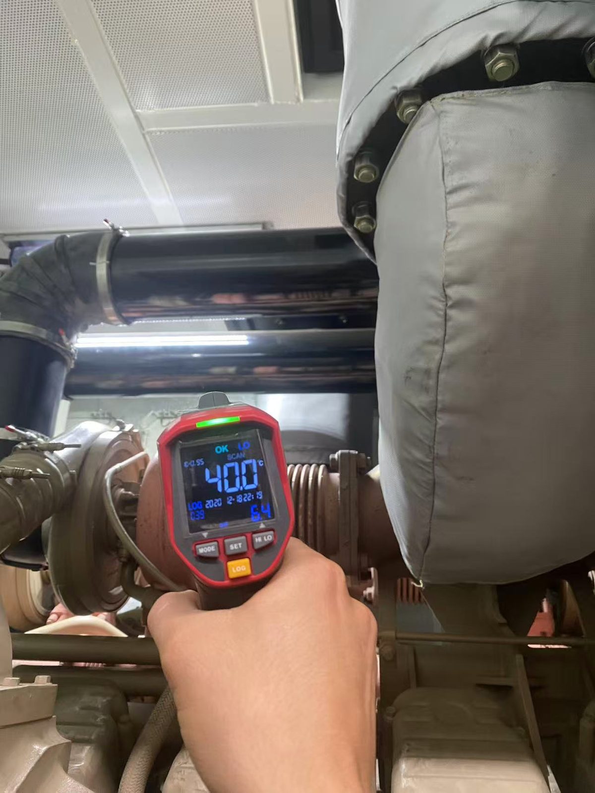 Thermal inspection and equipment testing at supplier facility